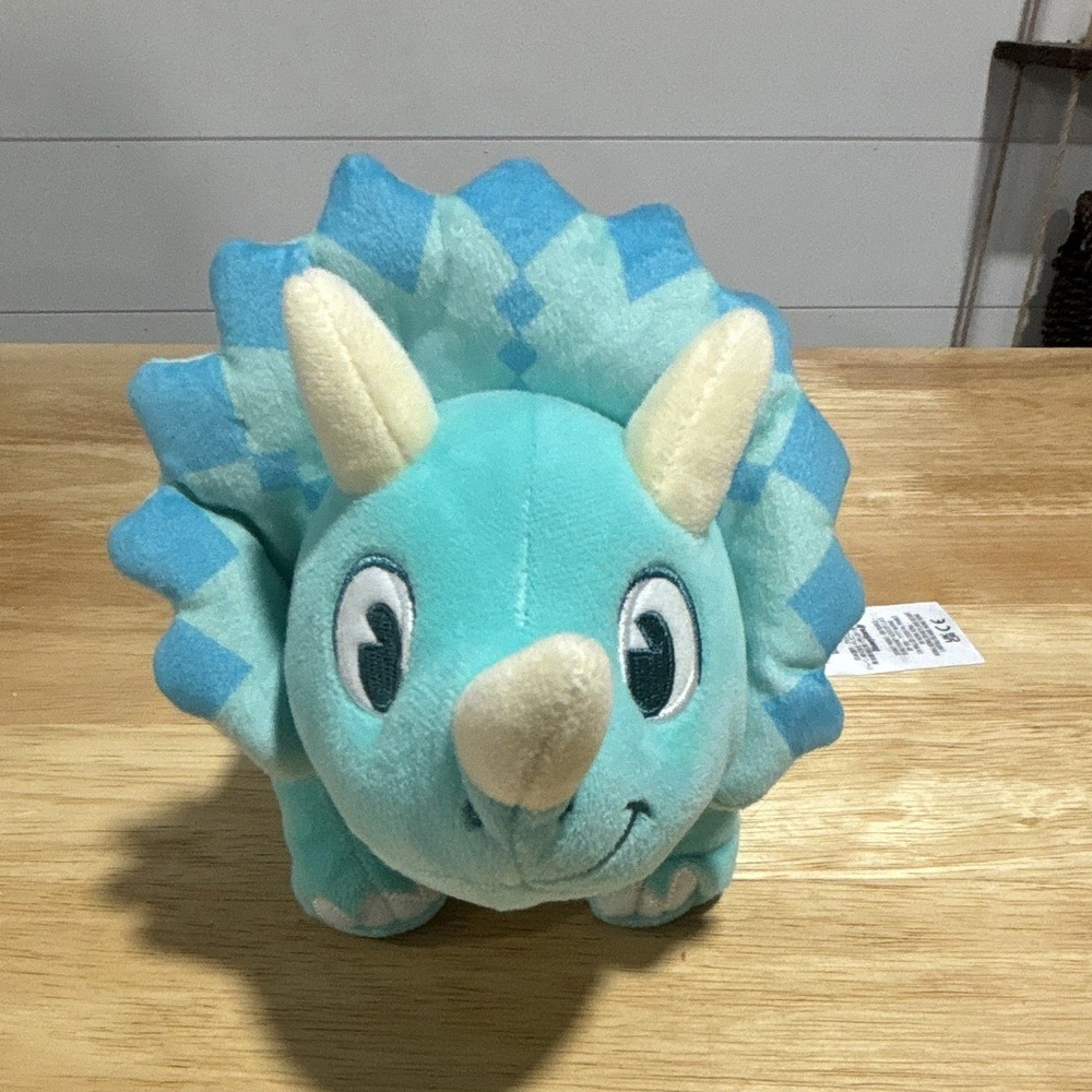 Disney Animal Kingdom Triceratops Dinosaur Plush Blue/Green Small 2024 MPN